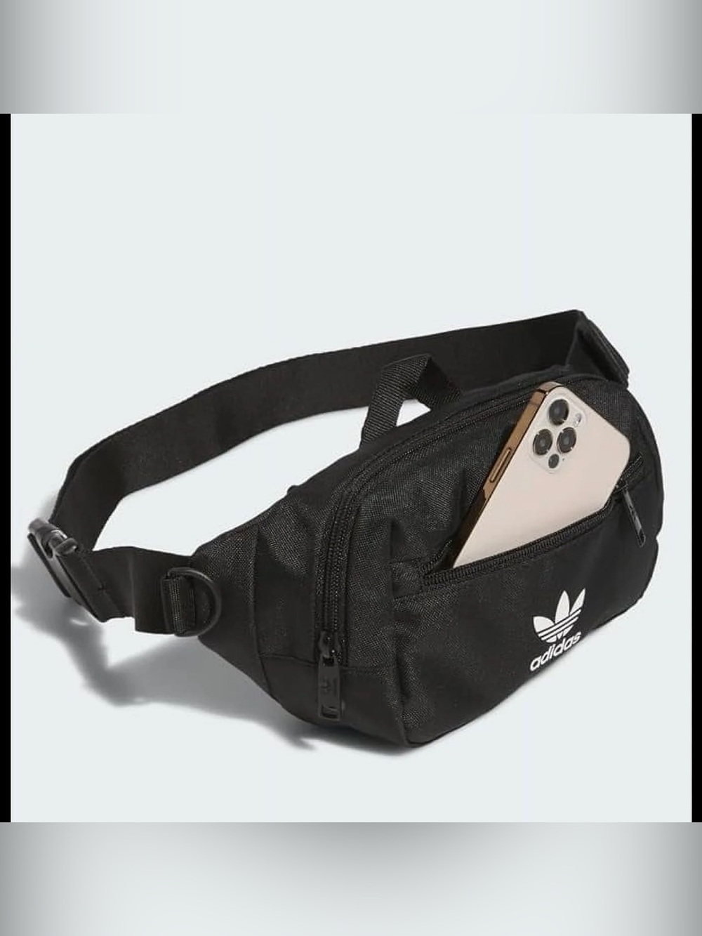 adidas Black Trefoil Belt Bag